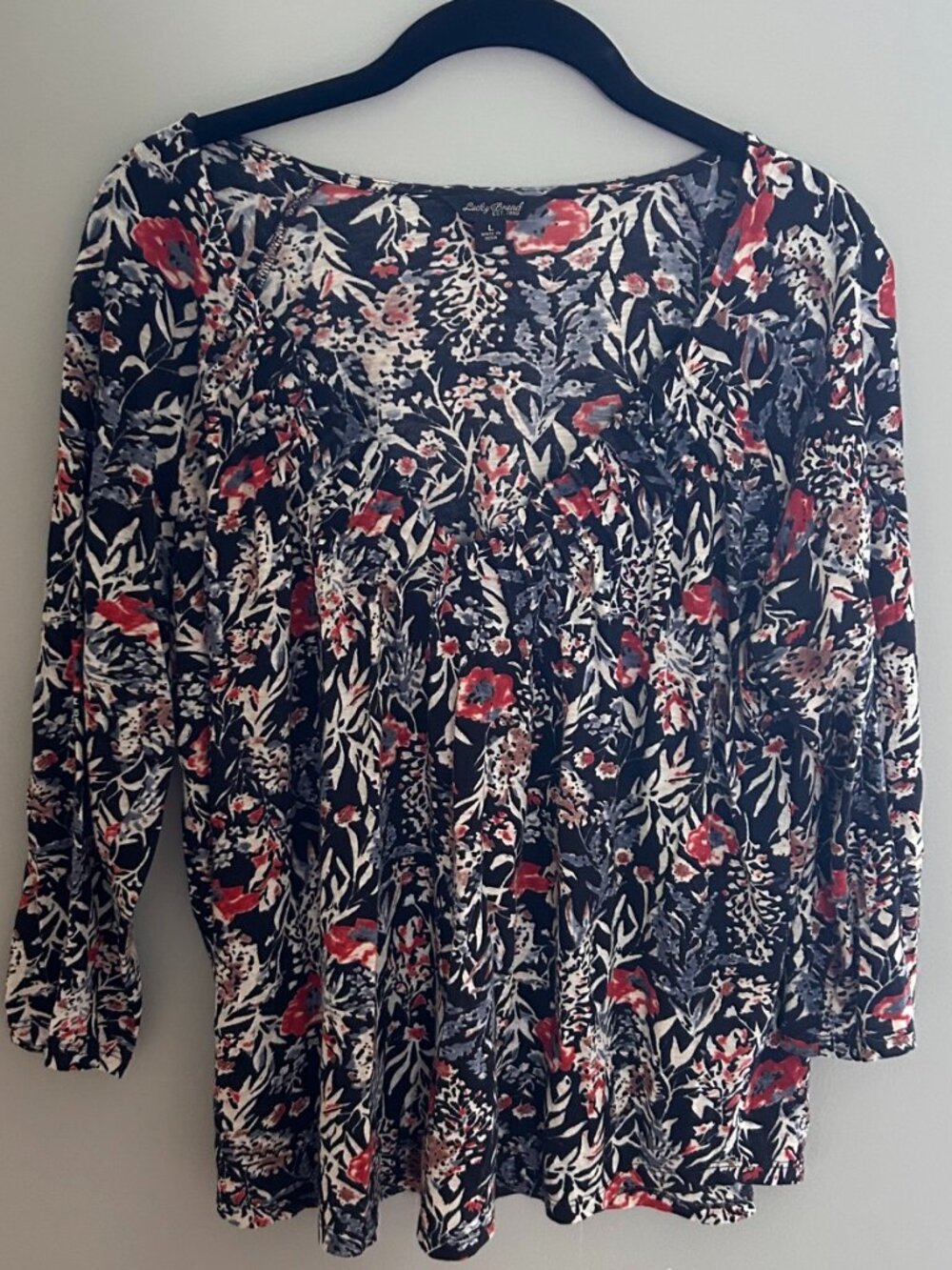 Lucky Brand Floral Top - Size L
